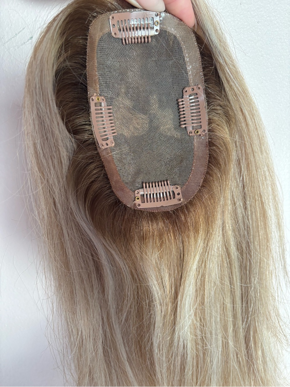 Natural Blonde Clip-In Topper - Lightweight Blonde Hairpiece - Picture 15 of 16